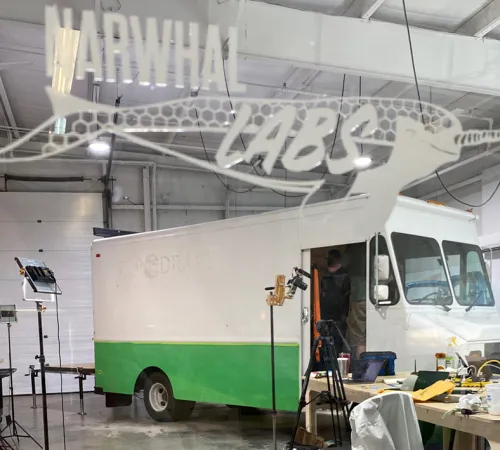 Making Vinyl Graphics for Tim Sway’s Guitar Truck at Narwhal Labs