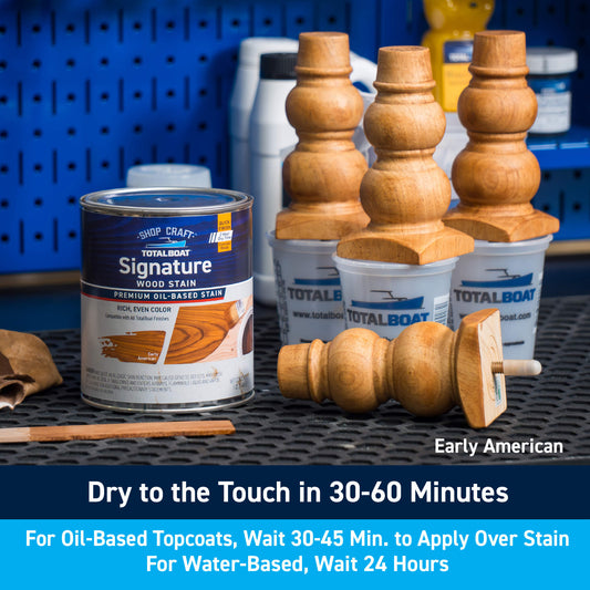 TotalBoat Signature Wood Stain: Dry to the Touch in 30-60 Minutes