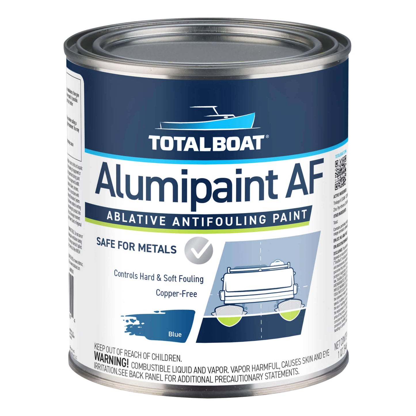 TotalBoat AlumiPaint AF Aluminum Antifouling Paint Blue Quart
