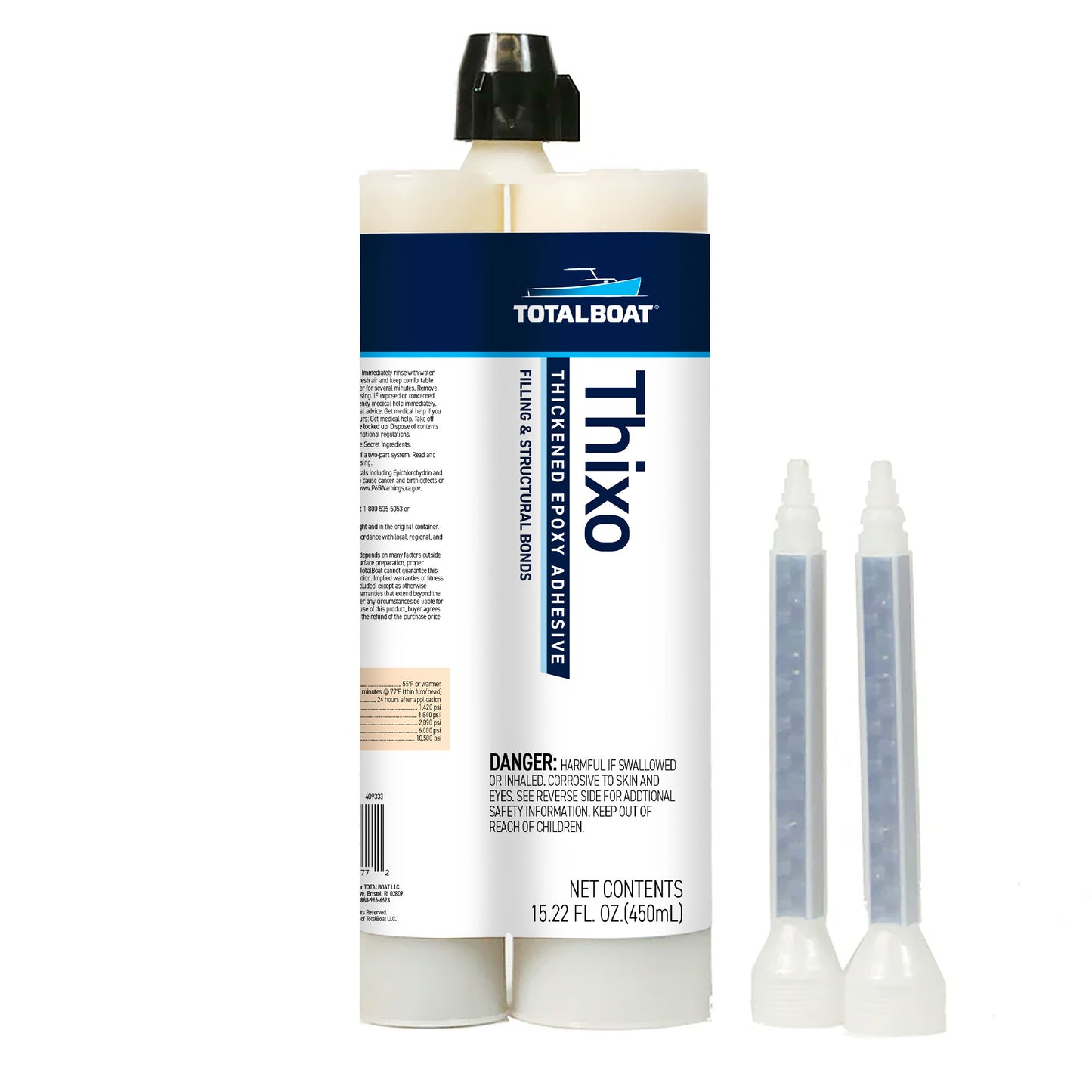 TotalBoat Thixo PRO 450ml Cartridge and 2 Static Mixing Tips