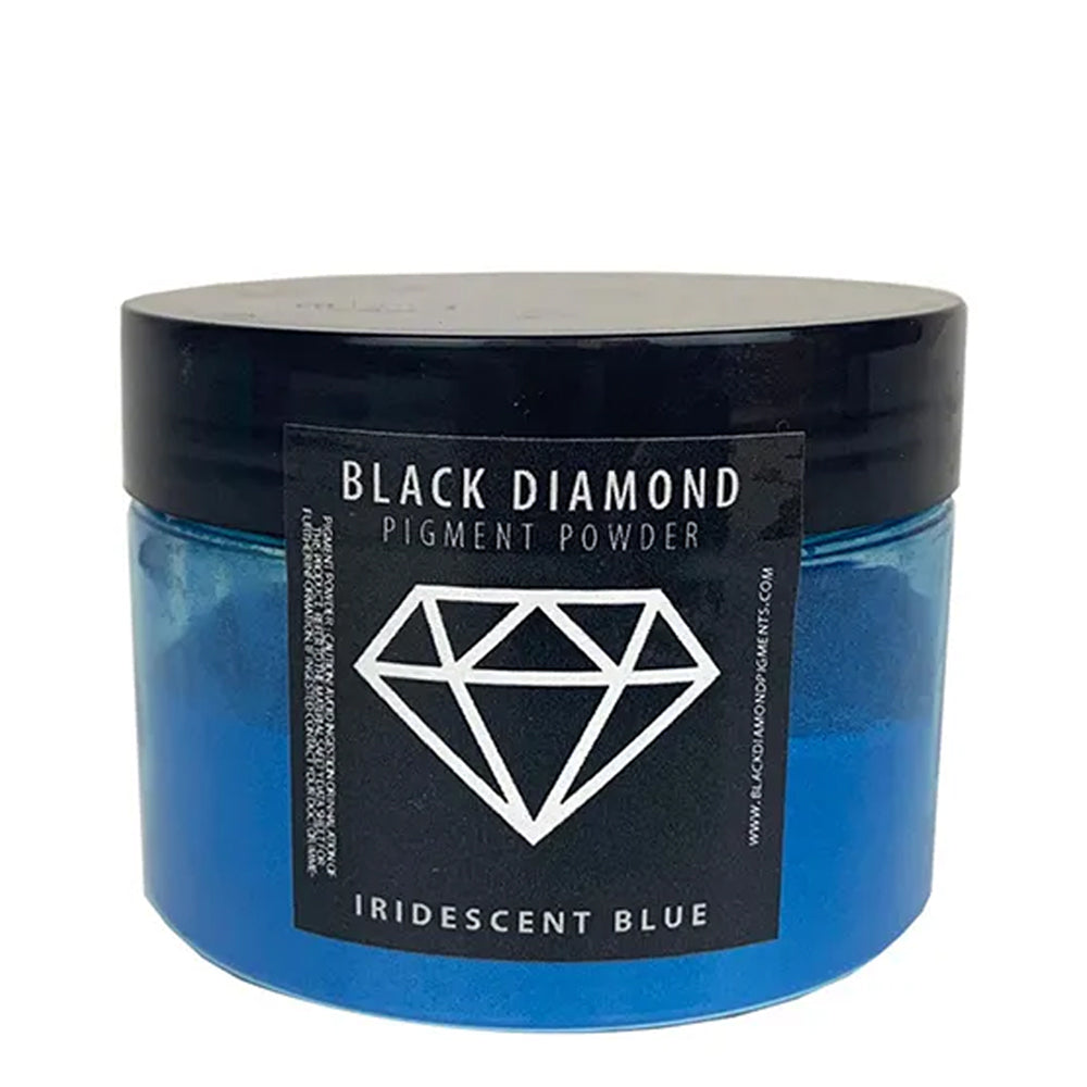Black Diamond Mica Powder Coloring Pigments iridescent blue jar jar