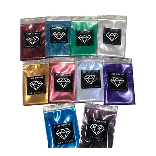Black Diamond Mica Powder Coloring Pigments pack 107 10 pack assorted