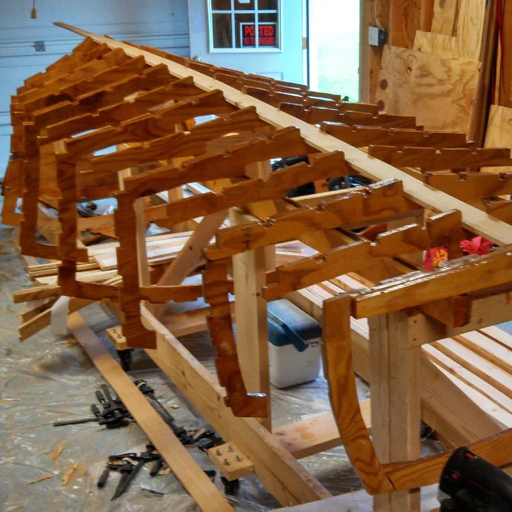 TotalBoat Traditional 5:1 Epoxy Resin Kit Resin used on a boat frame