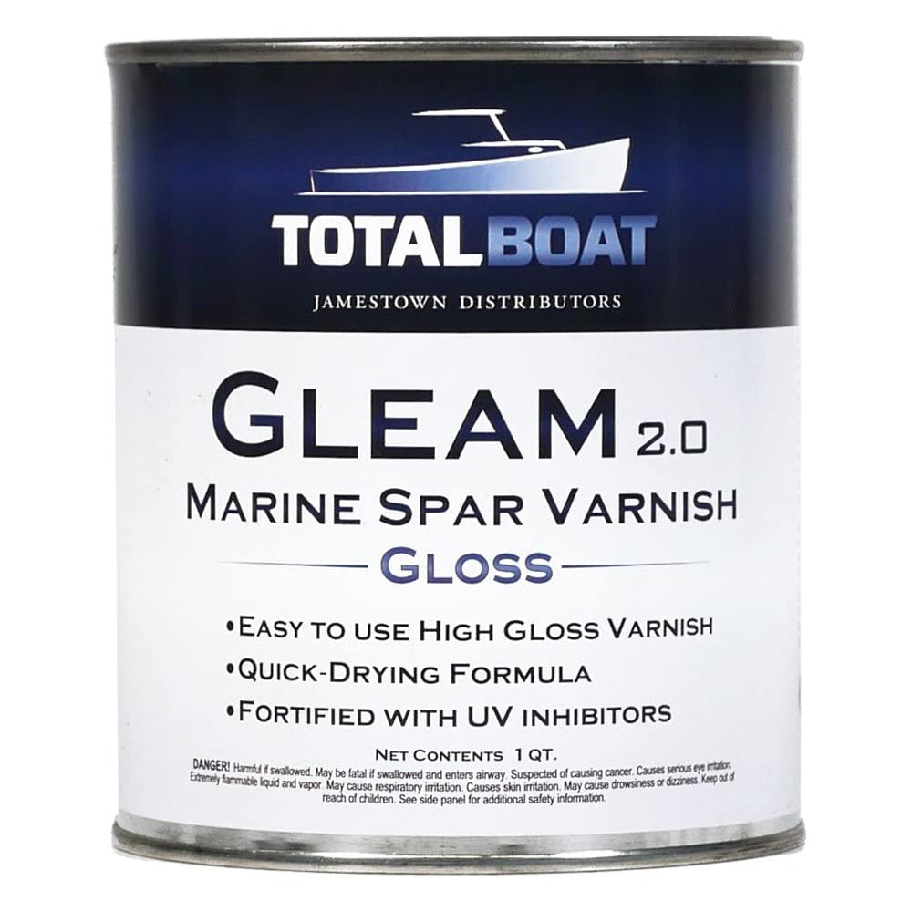 TotalBoat Gleam 2.0 Marine Spar Varnish Gloss Quart