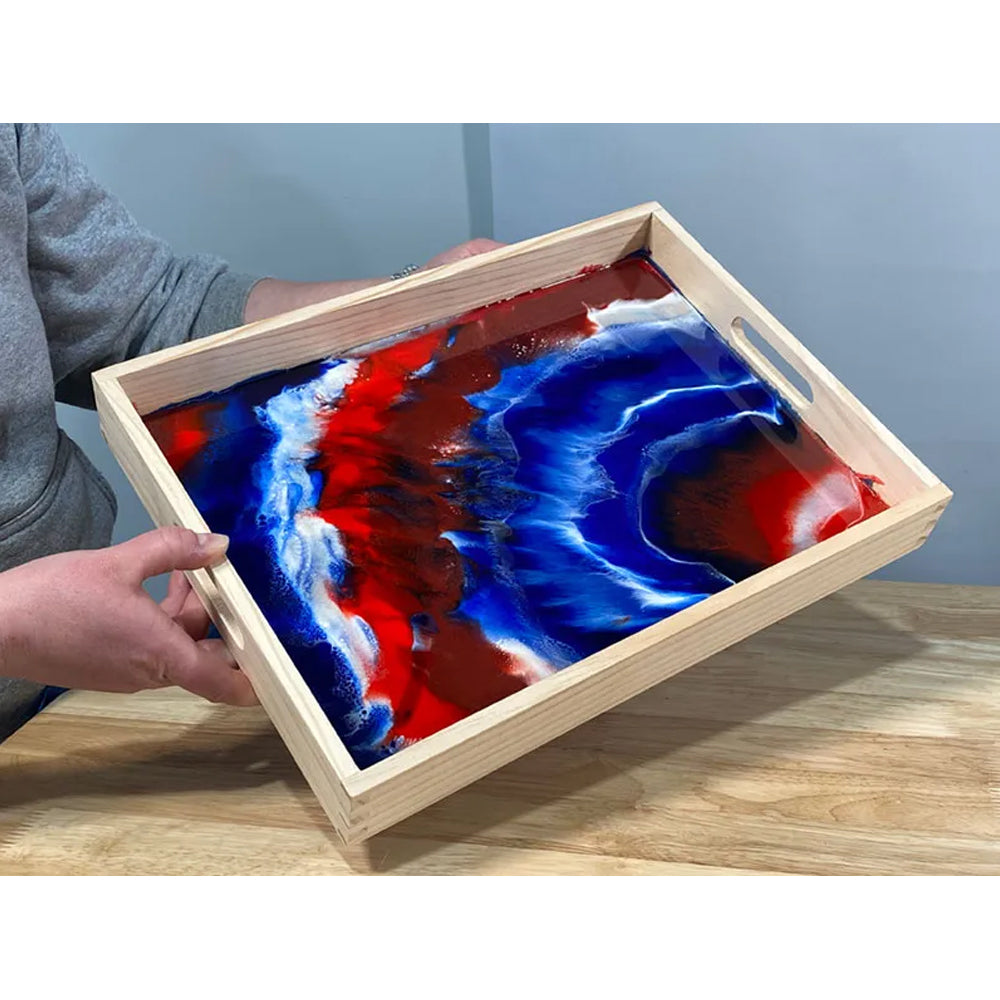 TotalBoat Epoxy Patriotic Serving Tray Mini Kit finished