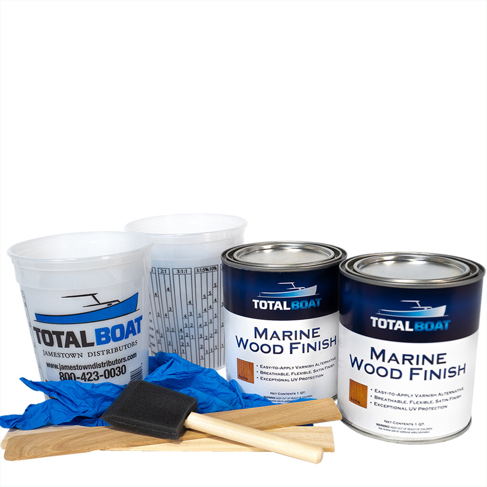 TotalBoat Marine Wood Finish 2-Quart Kit with Sundries