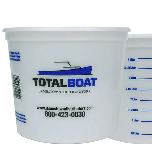 TotalBoat Plastic Paint Pails and Epoxy Mixing Cups - 5 Quart