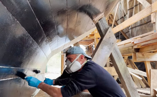 Countdown to Launch: First Coats of Paint on Arabella’s Hull