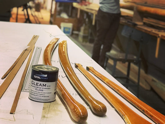 old photo of Gleam varnish on wood trim