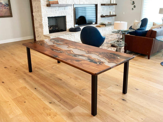 custom coffee table river table live edge