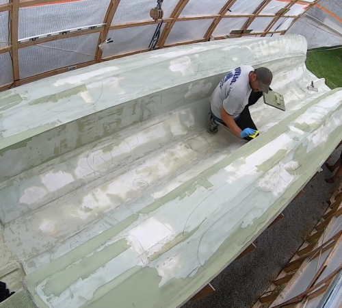 Fairing and Sanding the MV Dauntless