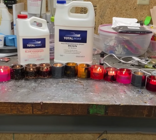 Spooky Halloween Epoxy Resin Tea Lights