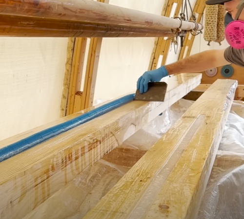 It’s Big Stick Time: Gluing Arabella’s Main Mast