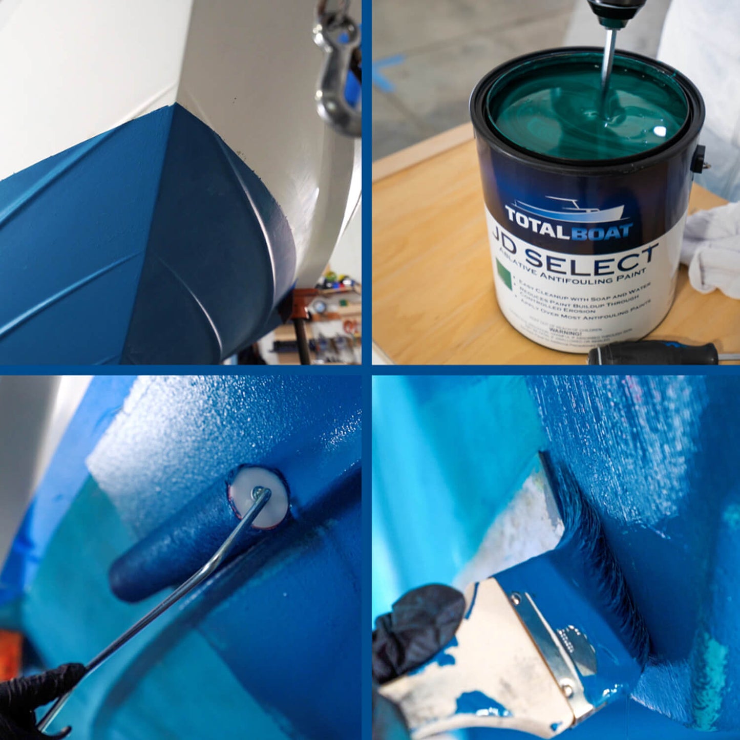 JD Select Water-Based Bottom Paint Application