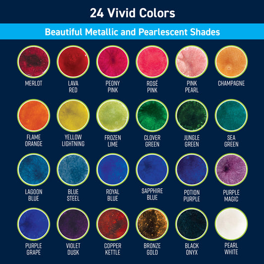 TotalBoat Mica Powder Pigment Set: 24 Vivid Colors