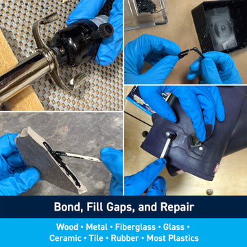 QuickEpox Black 10-Minute Epoxy Glue: Bond, Fill Gaps, and Repair