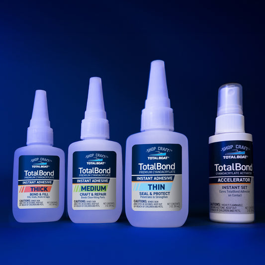 TotalBoat TotalBond Cyanoacrylate Glues and Accelerator