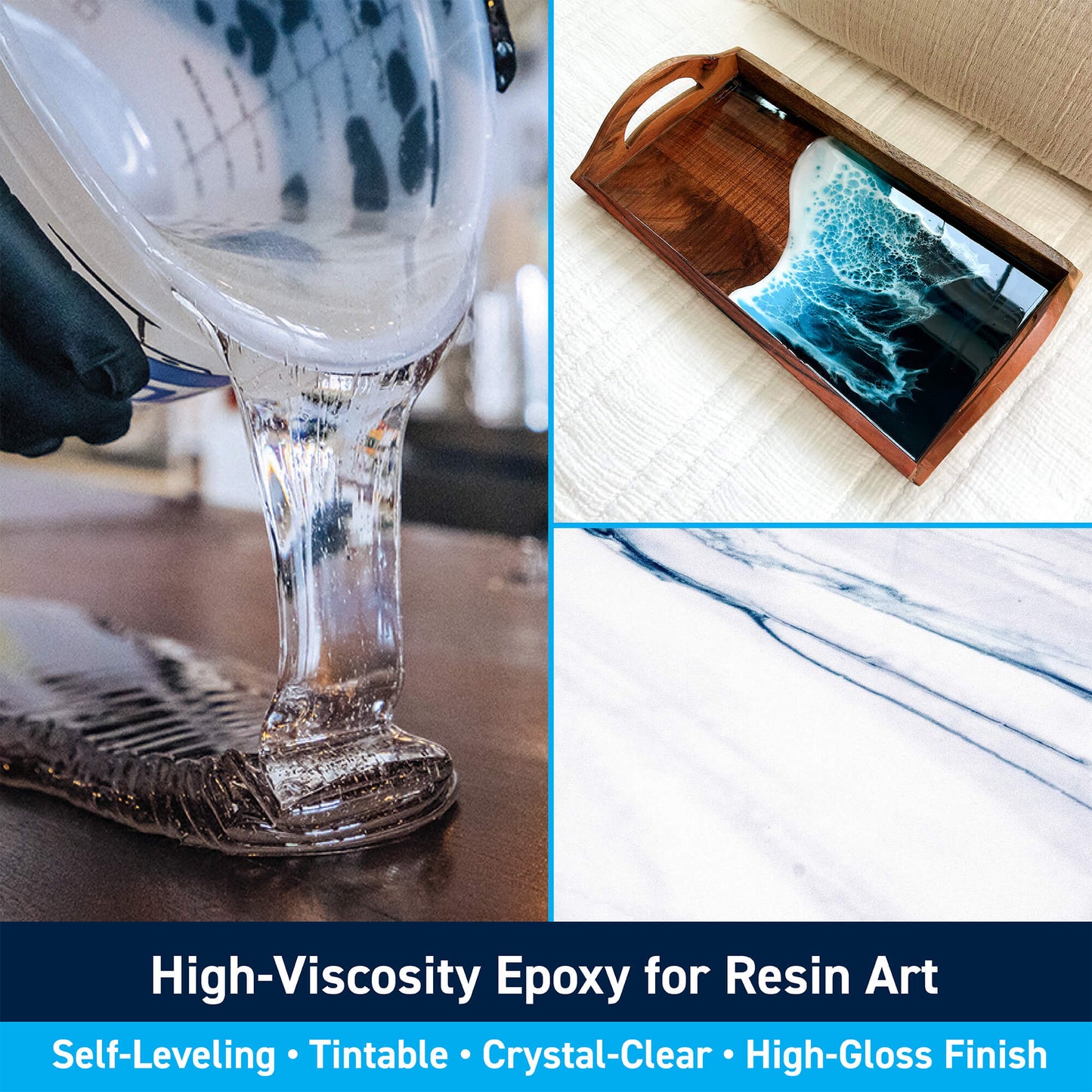 TotalBoat Wave + Marble Epoxy Kit: High-Viscosity Epoxy for Art Resin
