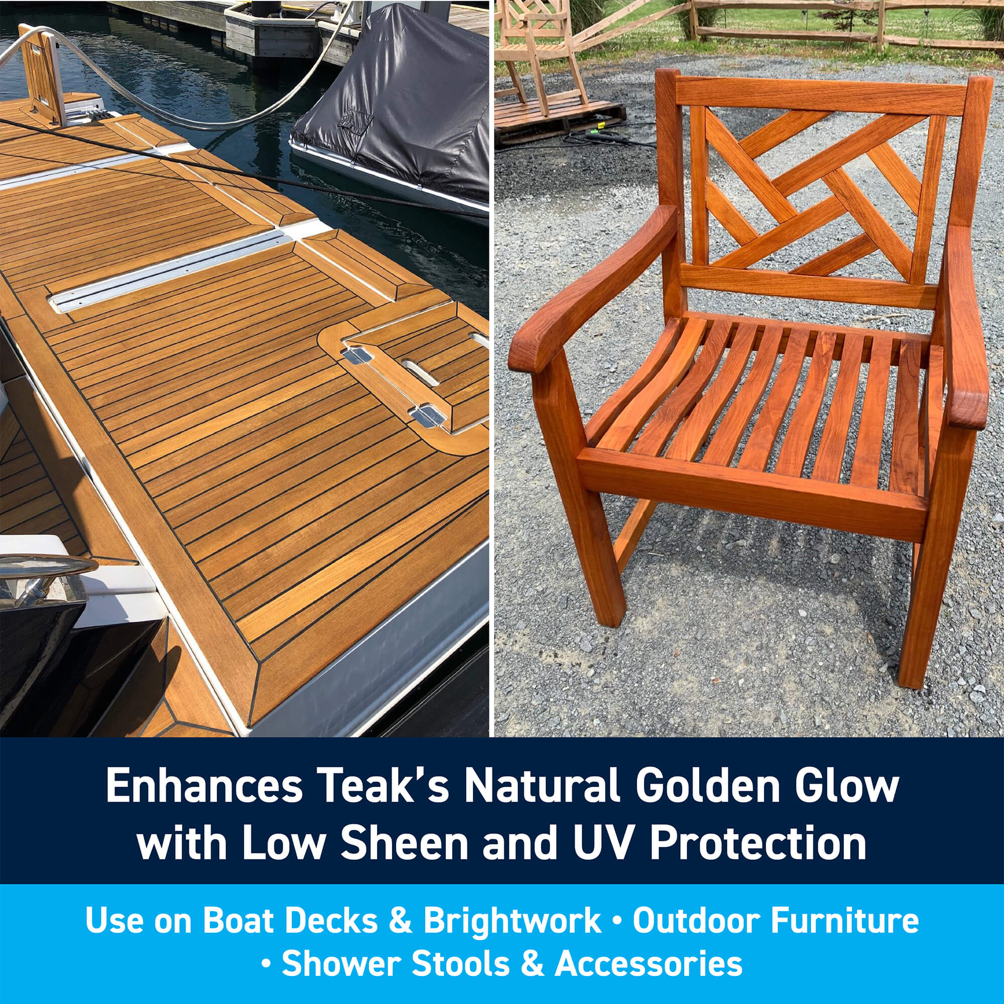 TotalBoat Danish Teak Sealer: Enhances Teak's Natural Golden Glow with Low Sheen and UV Protection