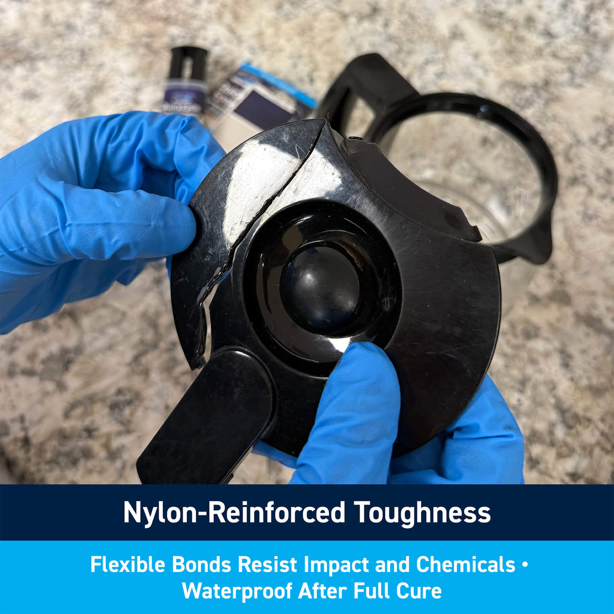 QuickEpox Black 10-Minute Epoxy Glue: Nylon-Reinforced Toughness