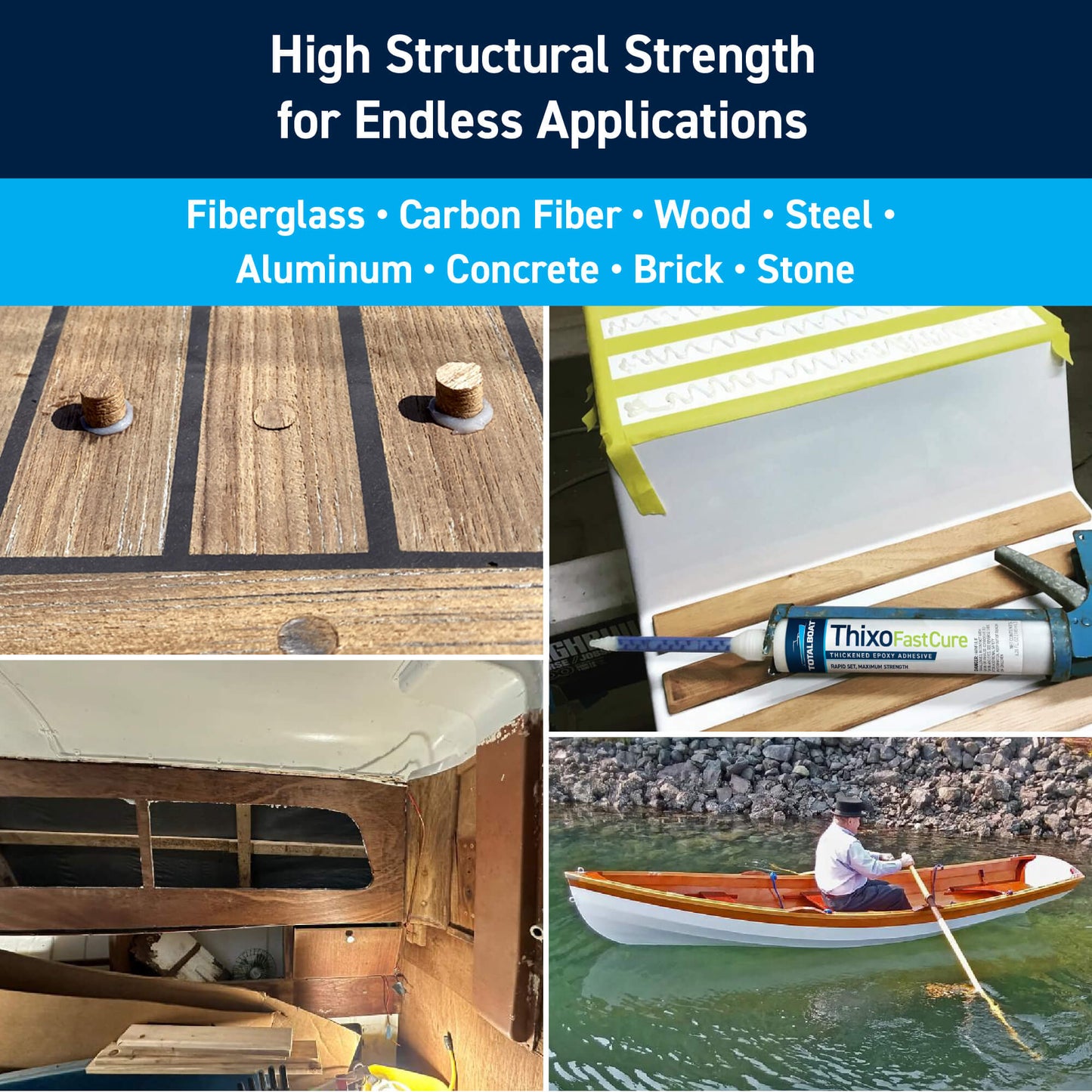 TotalBoat Thixo Fast Cure 2:1 Epoxy Adhesive: High Structural Strength for Endless Applications
