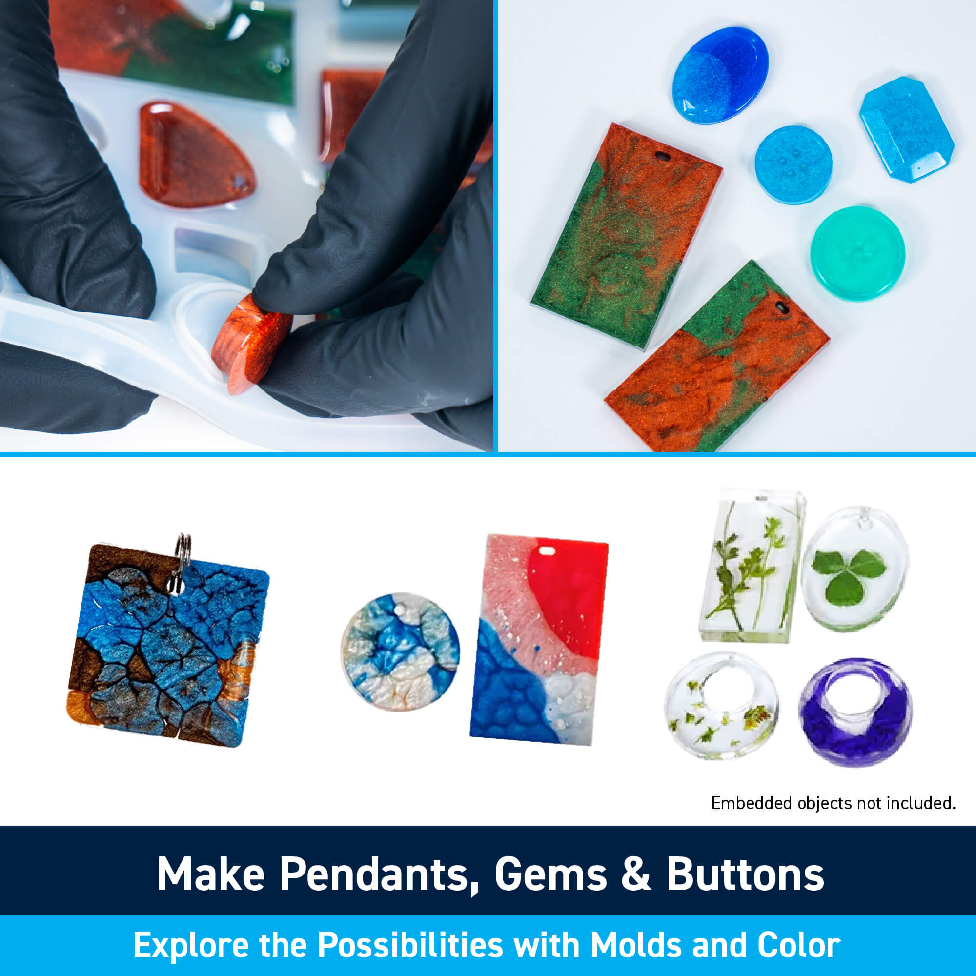 TotalBoat Epoxy Jewelry Project Kit: Make Pendants, Gems & Buttons