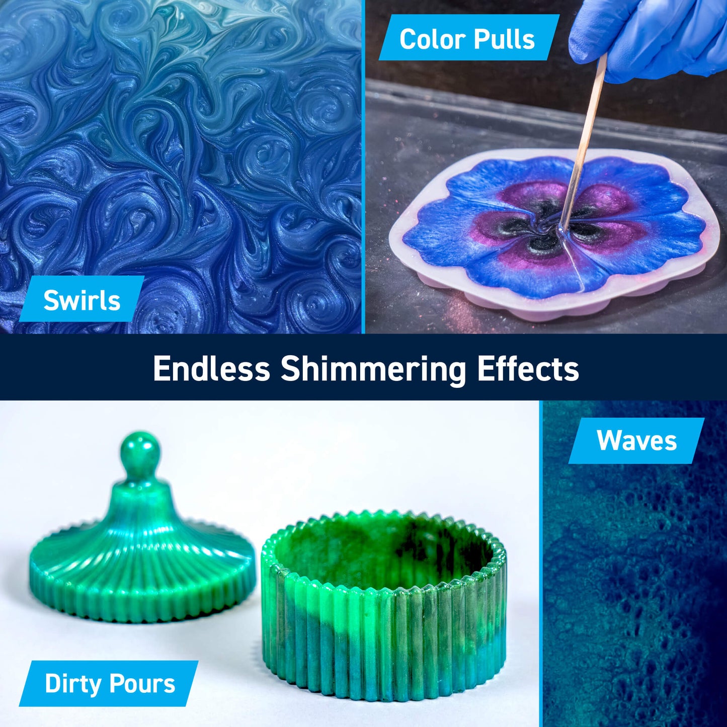 TotalBoat Mica Powder Pigment Set: Endless Shimmering Effects