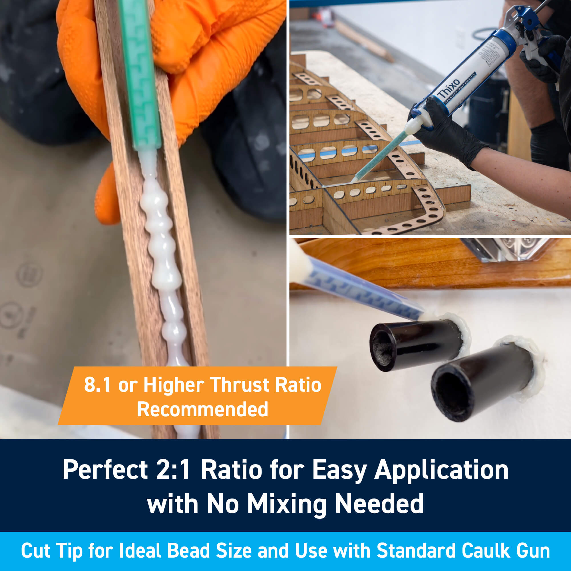 TotalBoat Thixo 2:1 Epoxy Adhesive: Perfect 2:1 Ratio for Easy Application with No Mixing Needed