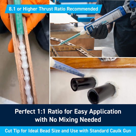 TotalBoat Thixo Flex Thickened Flexible Epoxy Adhesive: Perfect 1:1 Ratio for Easy Application with No Mixing Needed