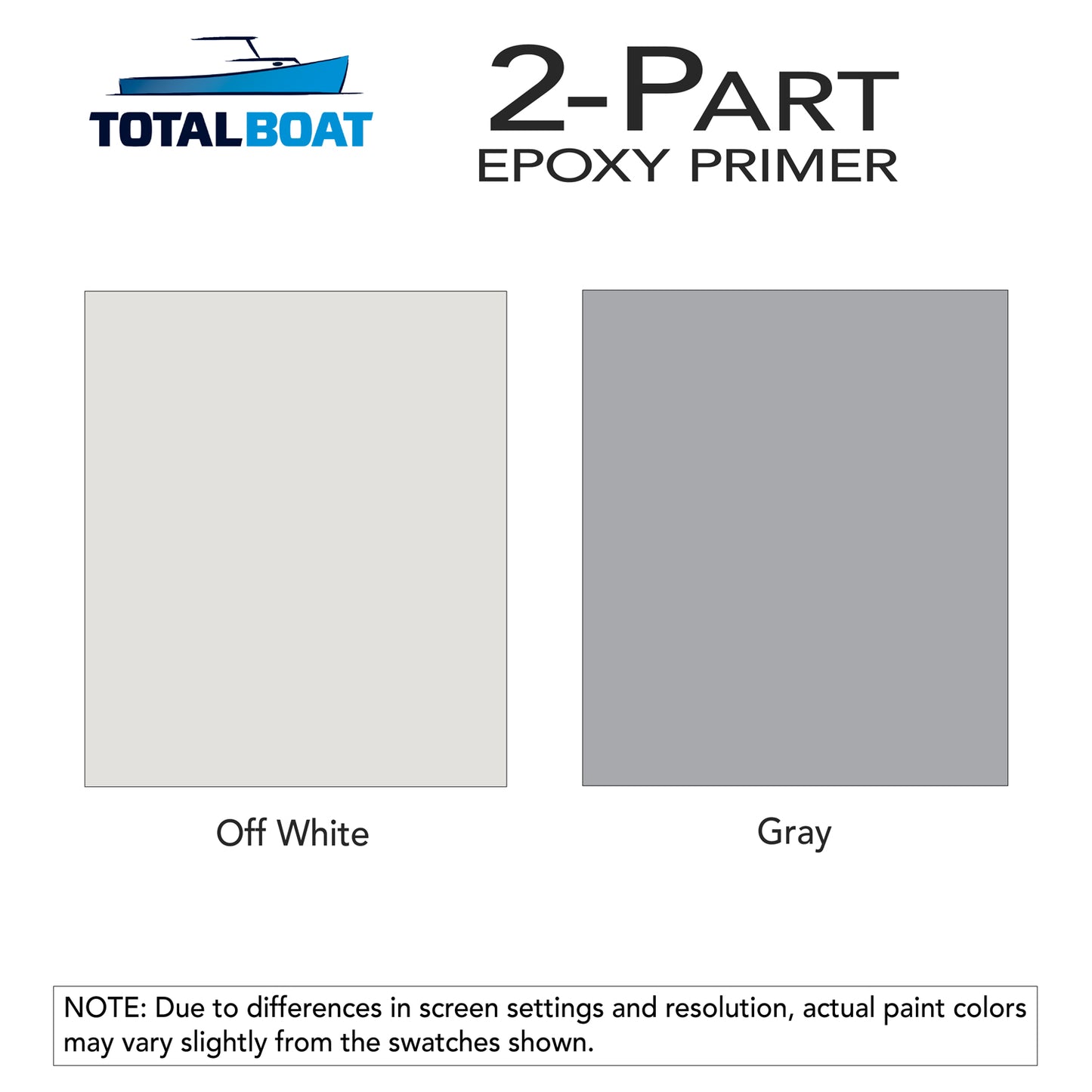 TotalBoat 2-Part Epoxy Primer Color Chart