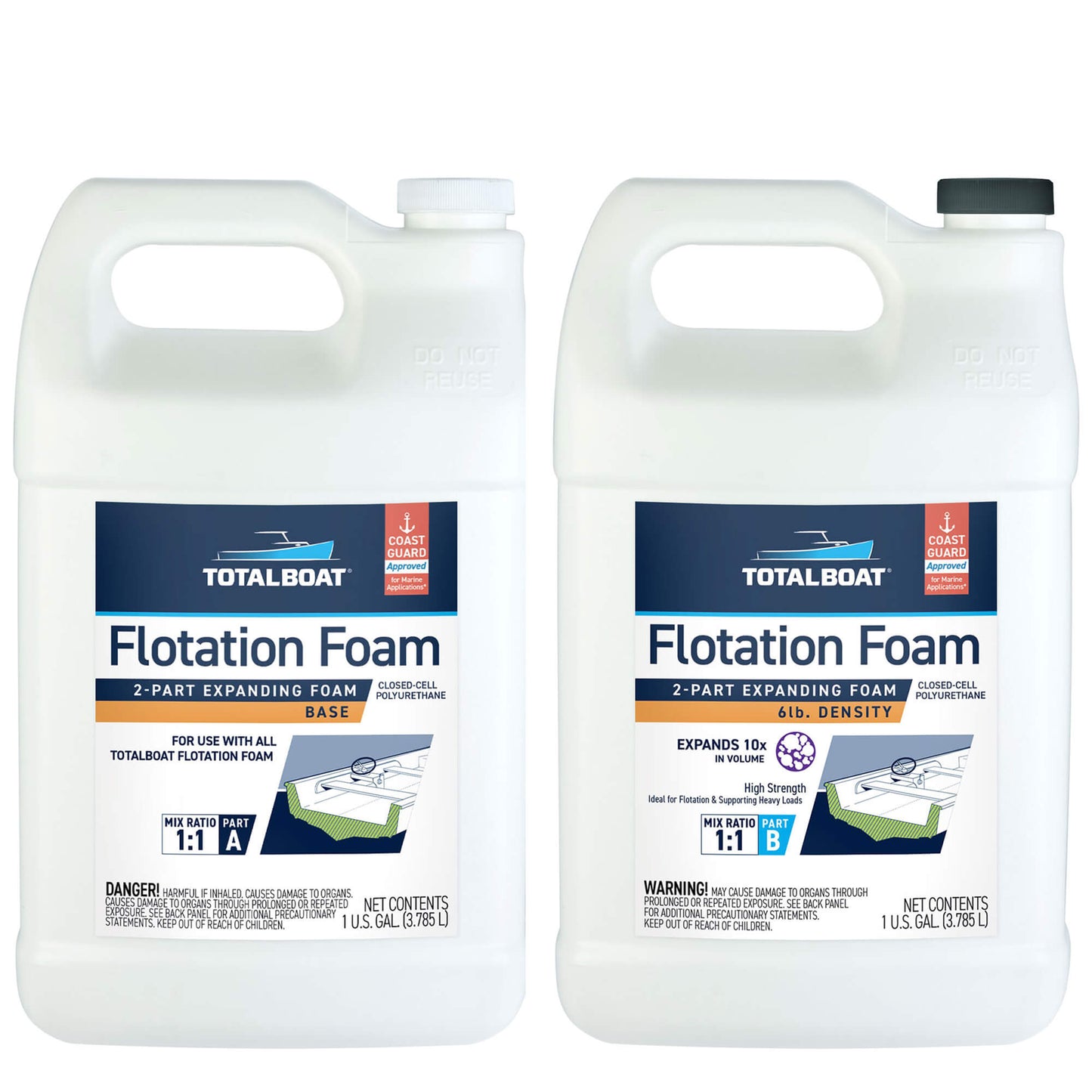 TotalBoat 2-Part Polyurethane Marine Flotation Foam 6lb 2-Gallon