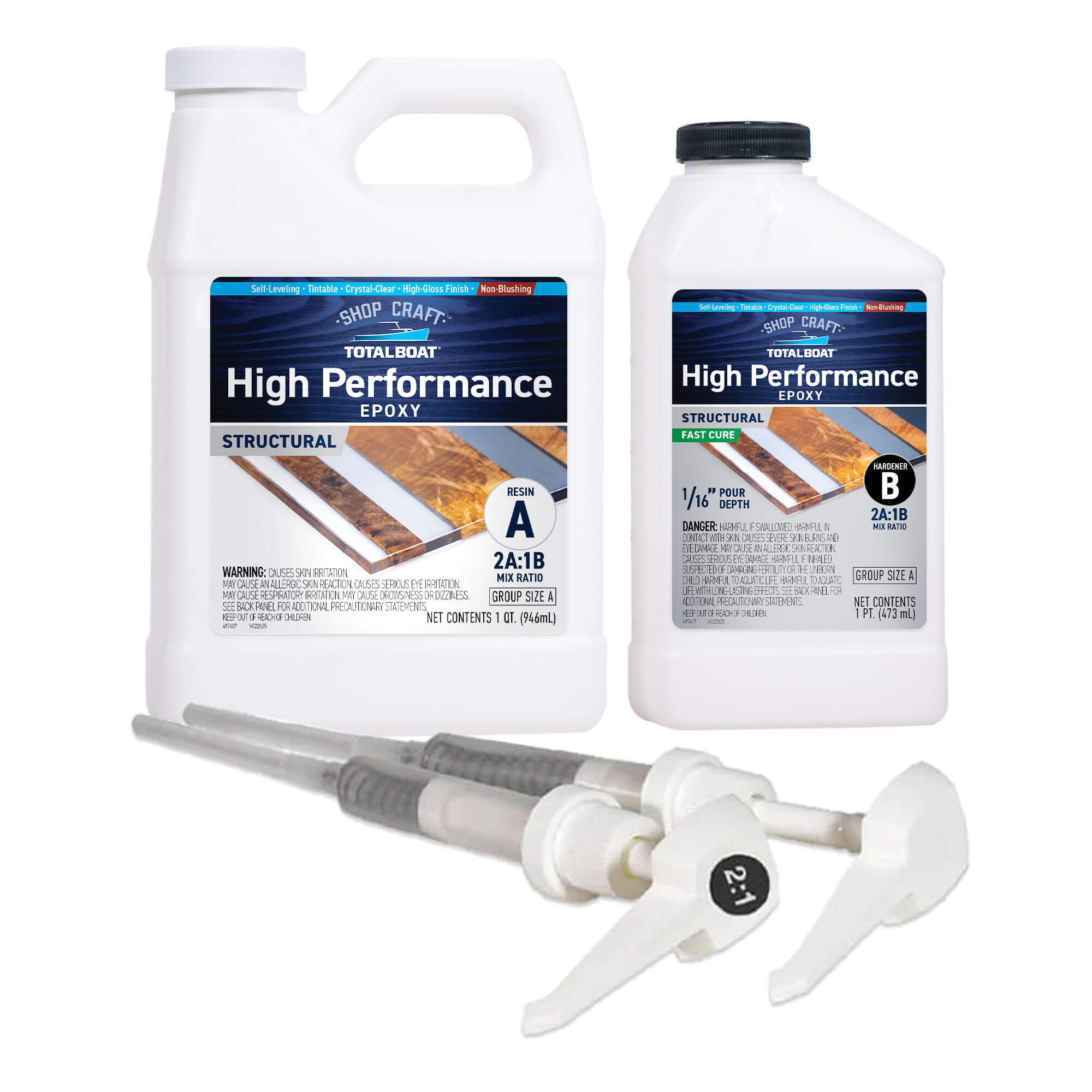 TotalBoat Clear High Performance Epoxy Kit Size A Fast