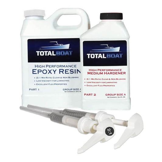 TotalBoat Clear High Performance Epoxy Kit Quart A Medium