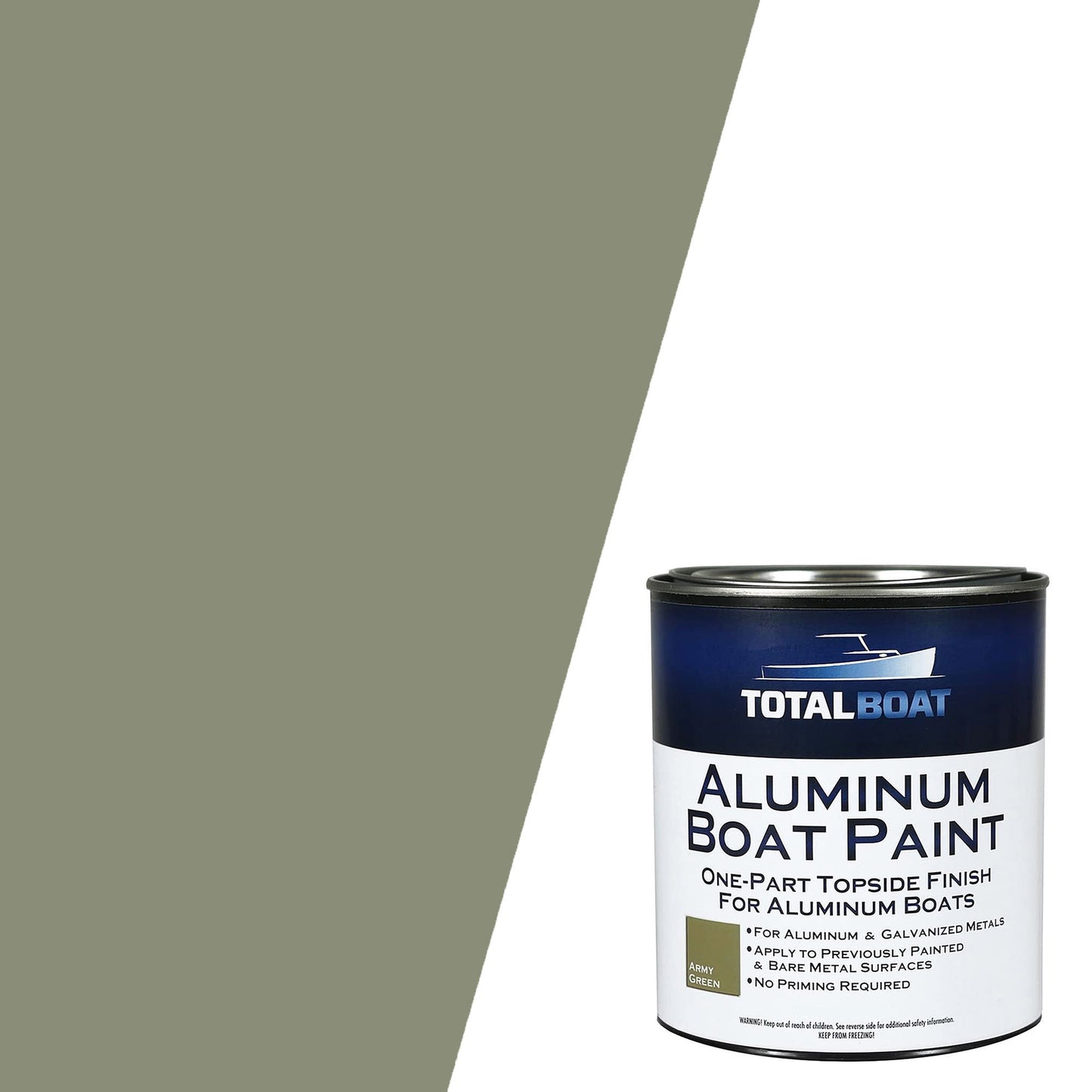 TotalBoat Aluminum Boat Topside Paint Swatch Army Green