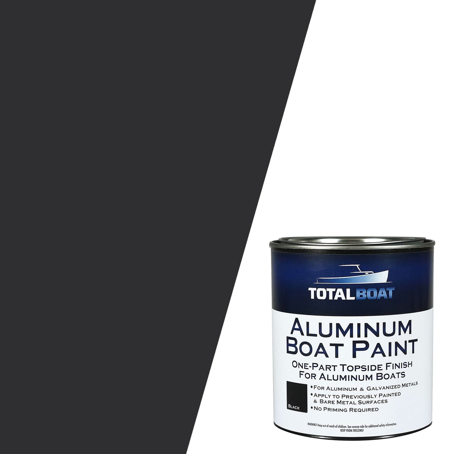 TotalBoat Aluminum Boat Topside Paint Swatch Black