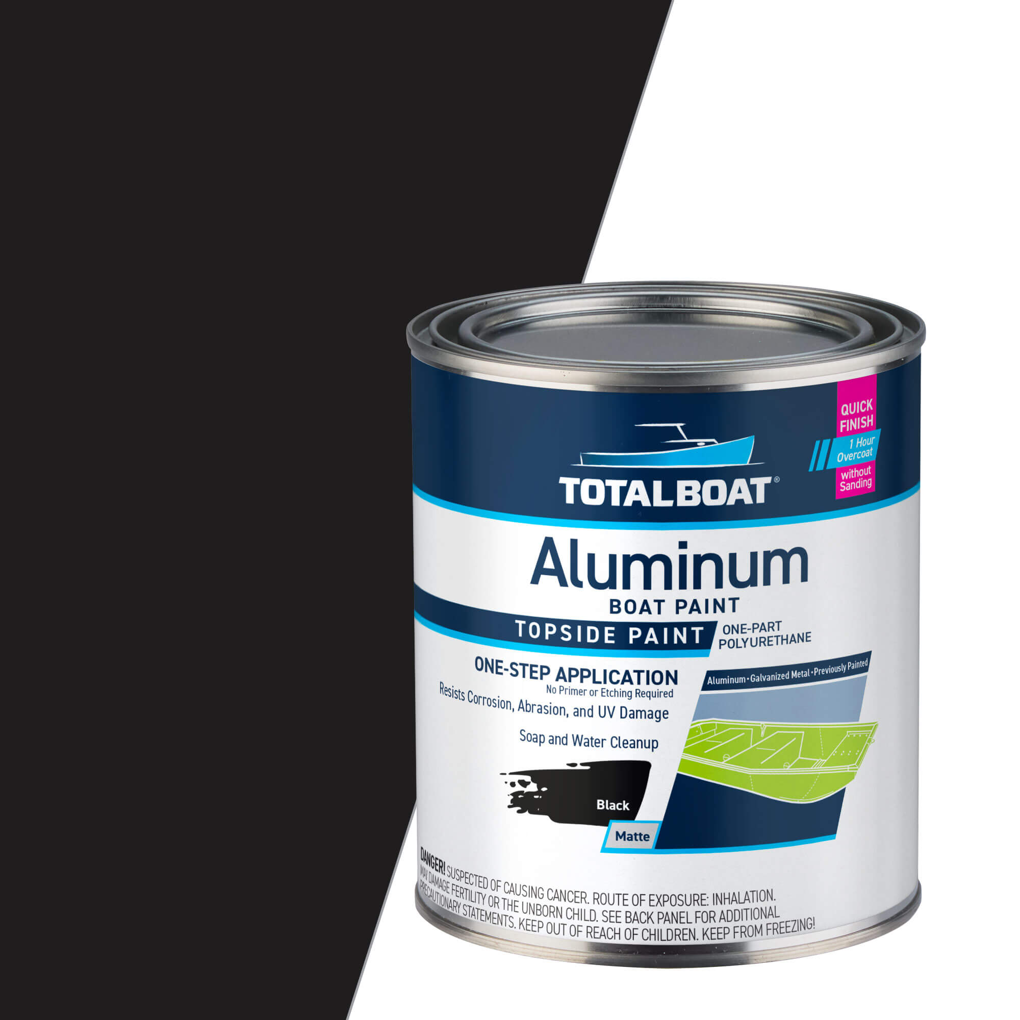 TotalBoat Aluminum Boat Paint Flat Black