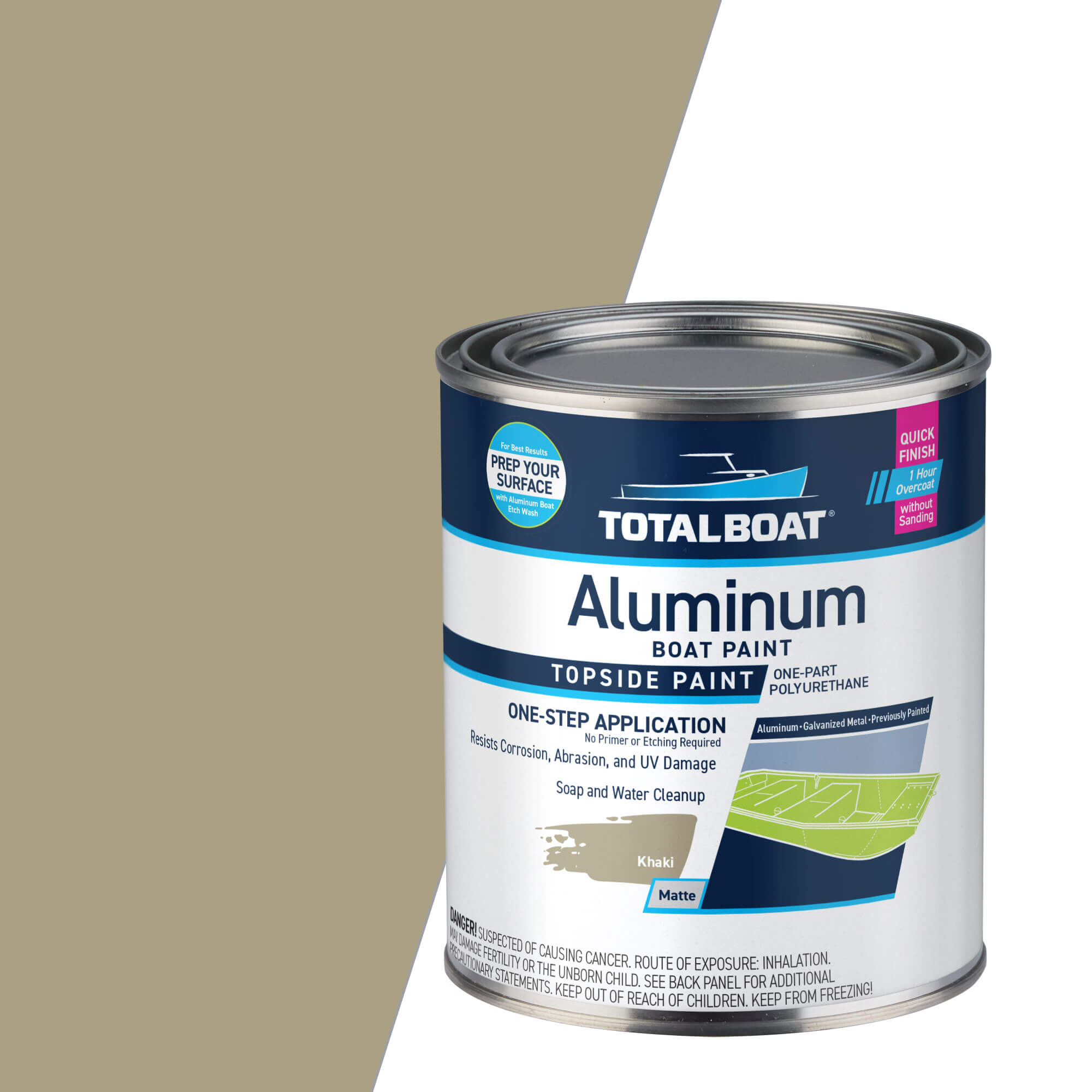 TotalBoat Aluminum Boat Paint Flat Khaki