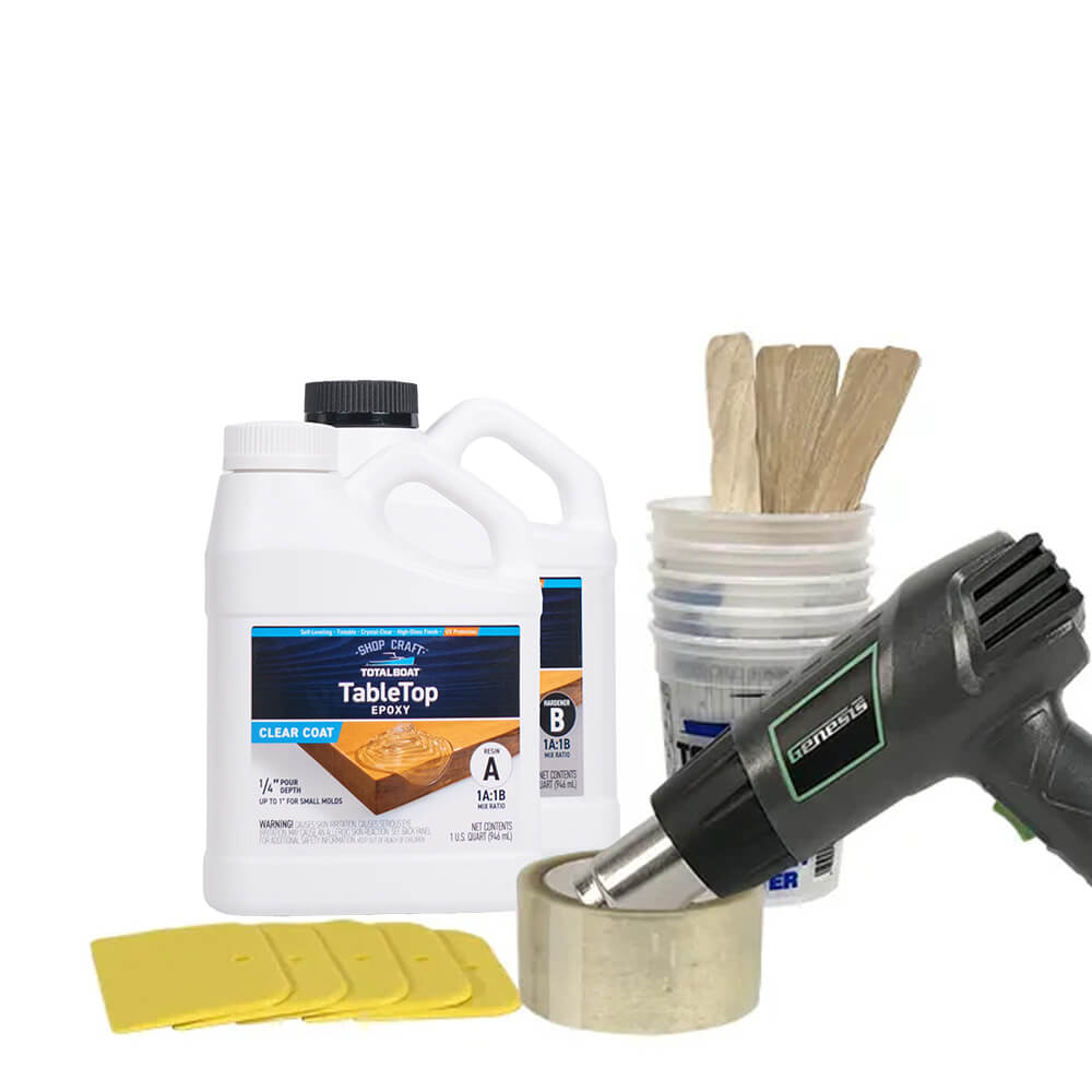 TotalBoat Clear Epoxy Bar Top & Table Top Project Quart Kit