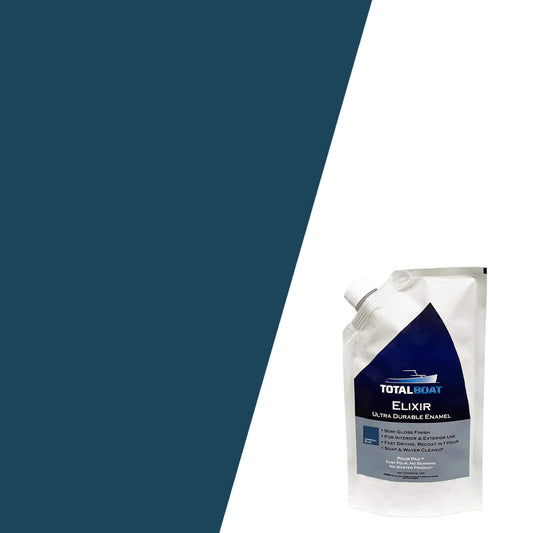 TotalBoat Elixir Enamel | Water-Based Marine Paint (Classic Whaler Blue, quart)