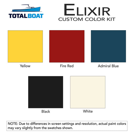 TotalBoat Elixir Custom Color Kit Color Chart