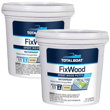 TotalBoat FixWood Wood Repair Epoxy Putty 2 Quart Kit