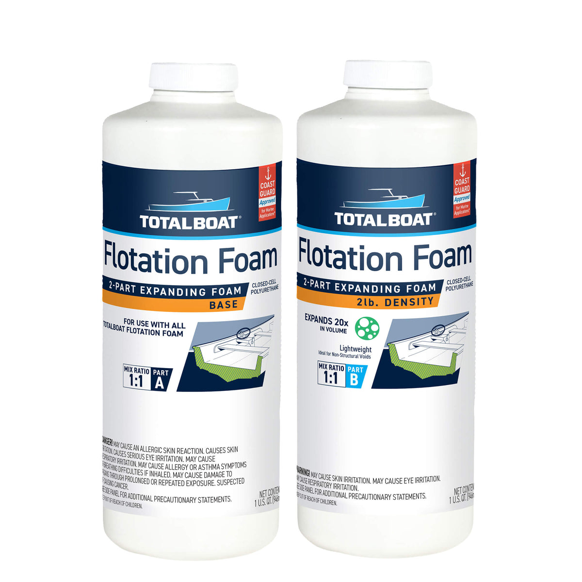 TotalBoat 2-Part Polyurethane Marine Flotation Foam 2lb 2-Quart