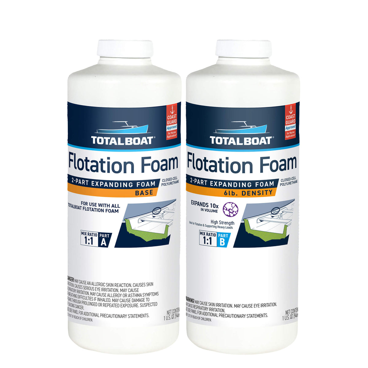 TotalBoat 2-Part Polyurethane Marine Flotation Foam 6lb 2-Quart
