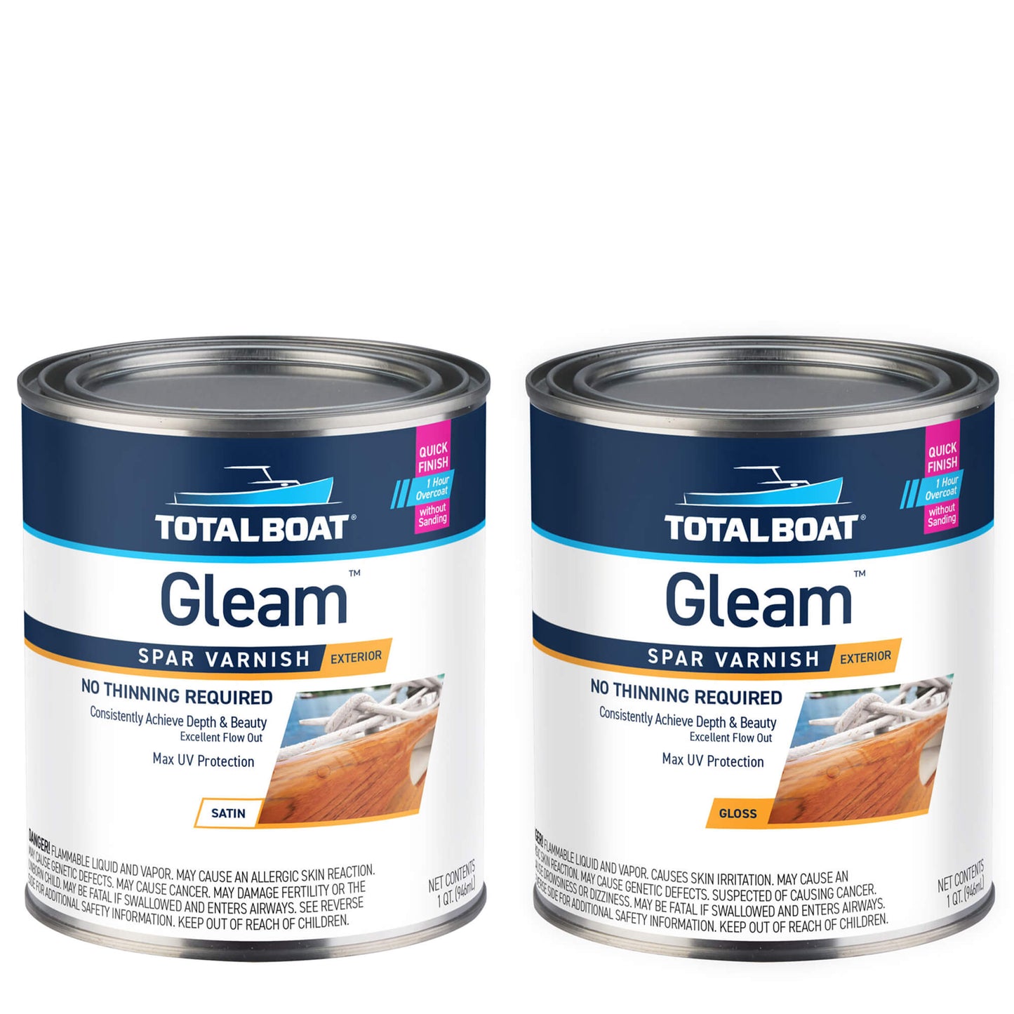 TotalBoat Gleam Satin & Gloss 2-Quart Kit