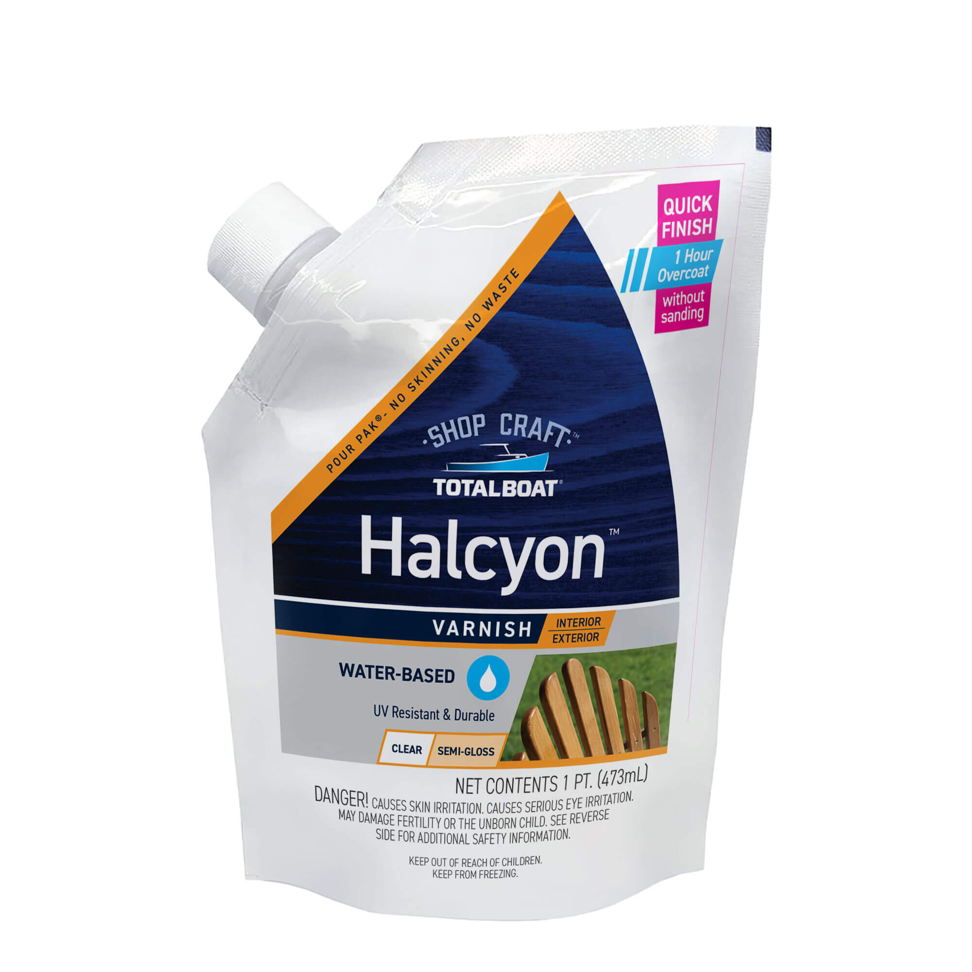 TotalBoat Halcyon Semi-Gloss Varnish - Pint