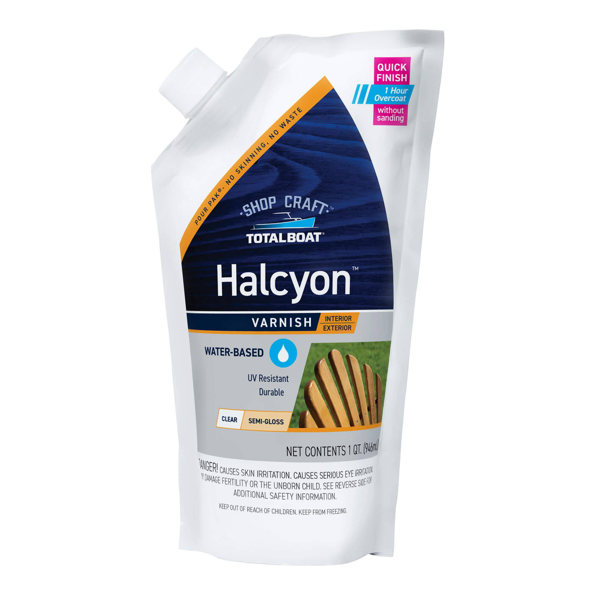 TotalBoat Halcyon Semi-Gloss Varnish - Quart