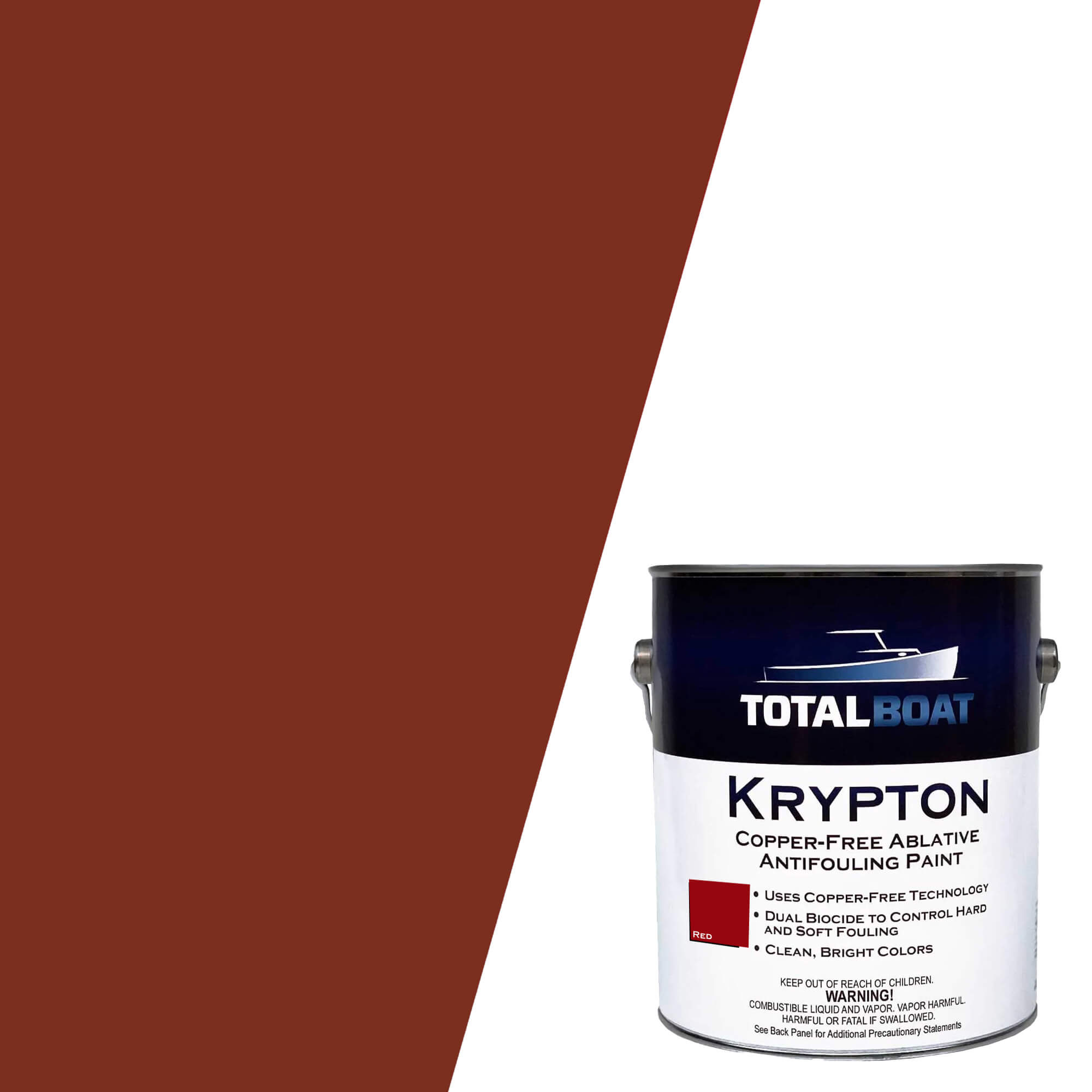 TotalBoat Krypton Copper-Free Antifouling Boat Bottom Paint Blue / Quart