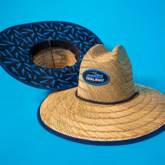 TotalBoat Straw Sun Hat  Wide-Brim Summer Beach Hat