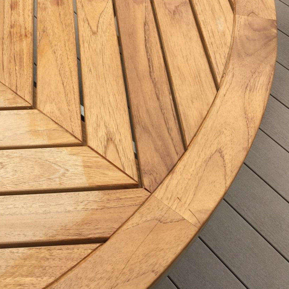 TotalBoat Teak Oil close up of finished table