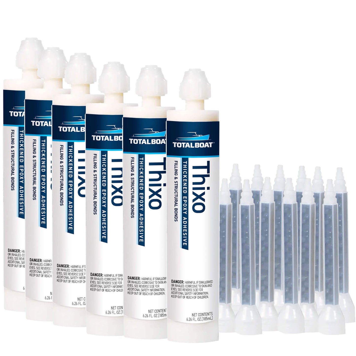 Thixo 2:1 Epoxy Adhesive System: 6 pack with 12 tips